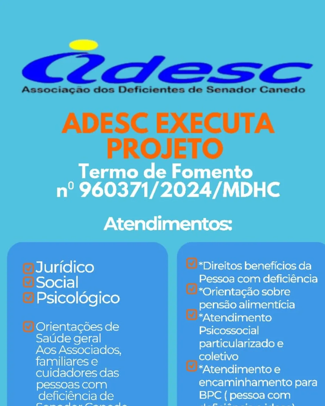 🛑ADESC REALIZA AÇÃO🛑 Sábado- 14 de junho